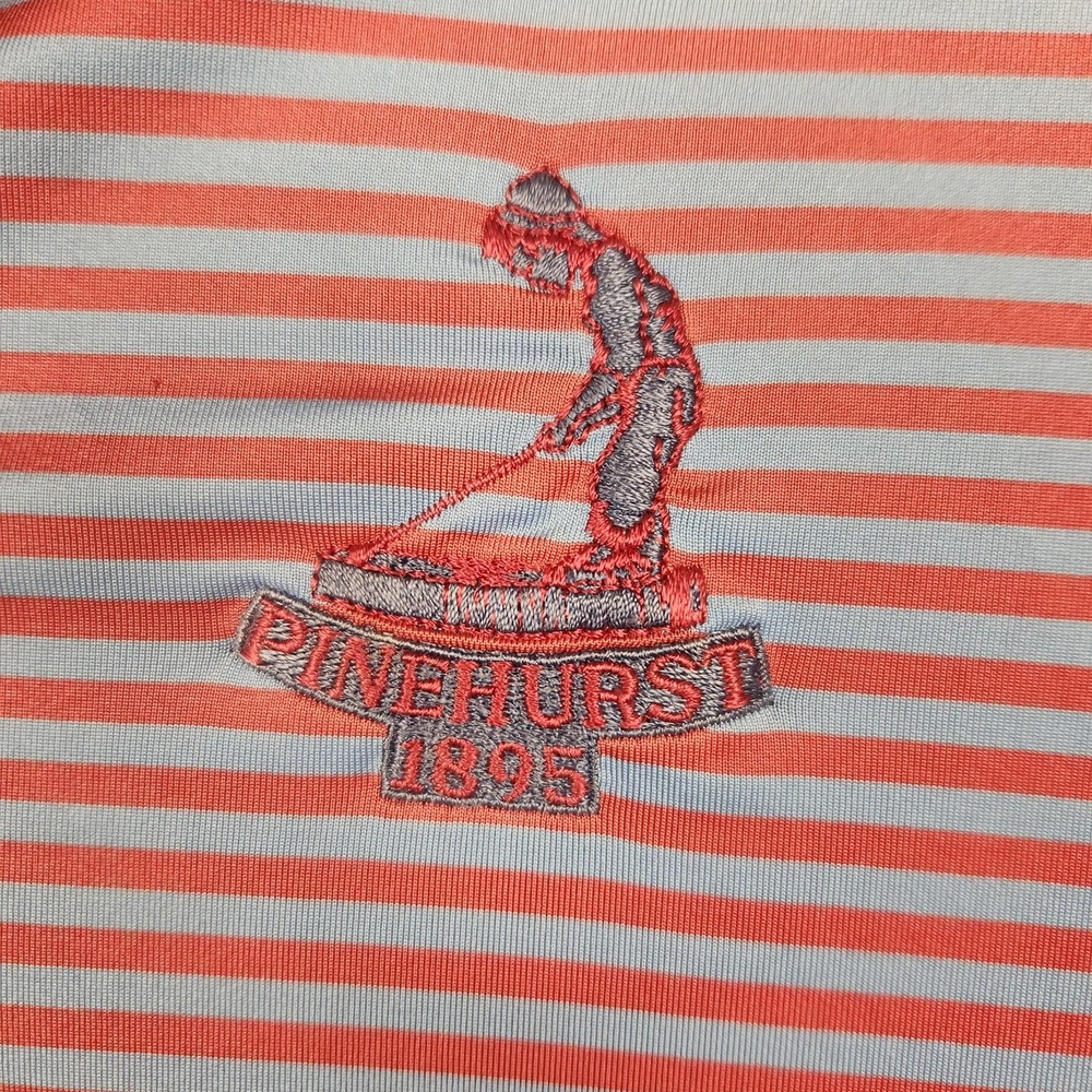 Pinehurst RLX Ralph‎ Lauren Polo Shirt Boys Large Pink Blue Striped Golf